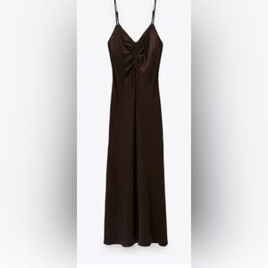 Zara Brown Midi Dress